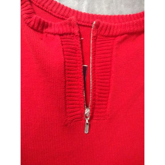 Lunatisme Paris Pullover Sweater Red Cotton Blend Sz L NWT Daksha Cardigan - Picture 3 of 12